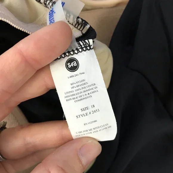 Swimsuits for All Halter Tankini Top Black Size 14 - Picture 5 of 5